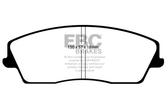 EBC 05-09 Chrysler 300 2.7 Redstuff Front Brake Pads - Blais Performance Parts