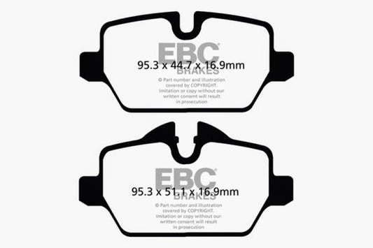 EBC 10+ Mini Countryman 1.6 Cooper Redstuff Rear Brake Pads - Blais Performance Parts