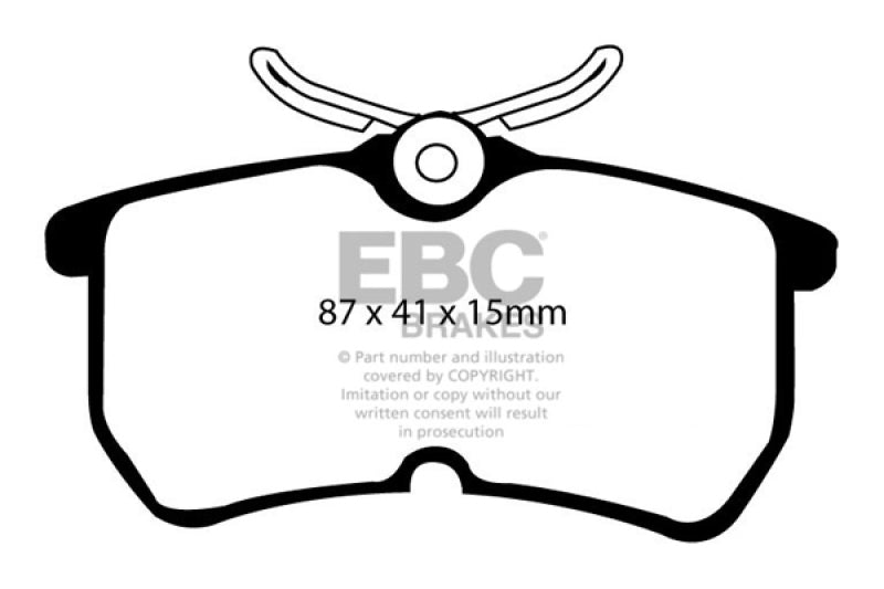 EBC 13+ Ford Fiesta 1.6 Turbo ST Yellowstuff Rear Brake Pads - Blais Performance Parts