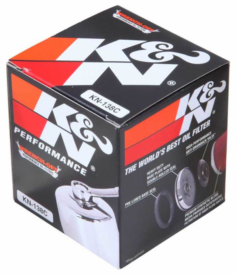 K&N Suzuki / Arctic Cat / Cagiva / Kawasaki / Kymco / Aprilia 2.813in OD x 3.221in H Oil Filter - Blais Performance Parts