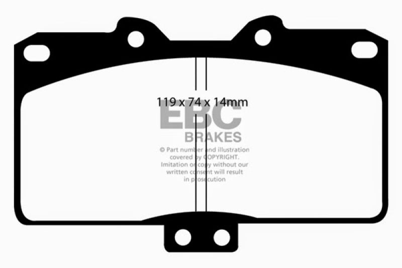 EBC 91-93 Dodge Stealth 3.0 4WD Redstuff Front Brake Pads - Blais Performance Parts