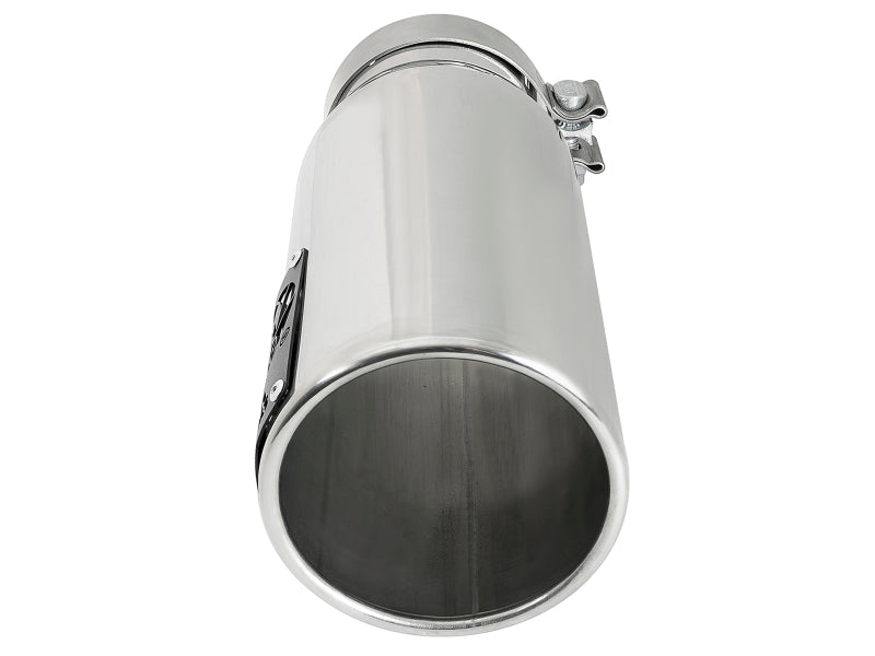 aFe SATURN 4S 4in SS Intercooled Exhaust Tip - Polished 4in In x 5in Out x 12in L Bolt-On - Blais Performance Parts