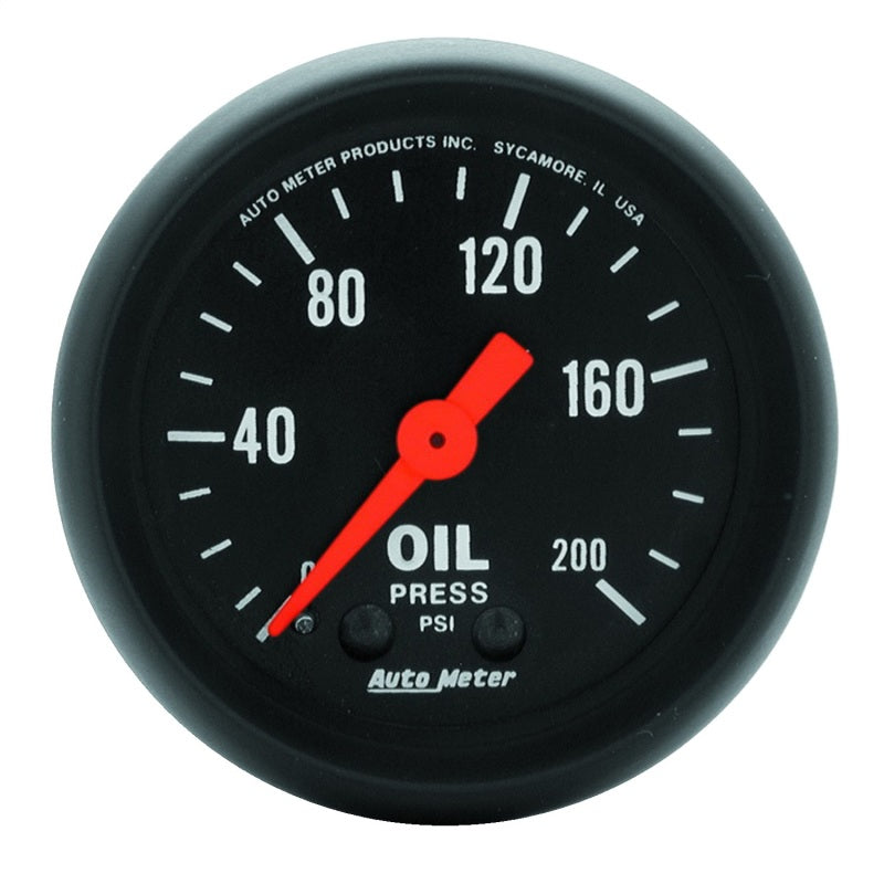 Autometer Z Series 52mm 0-200 PSI Mechanical Oil Pressure Gauge - Blais Performance Parts