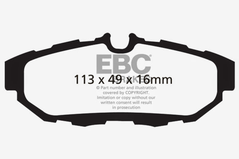 EBC 10-14 Ford Mustang 3.7 Yellowstuff Rear Brake Pads - Blais Performance Parts