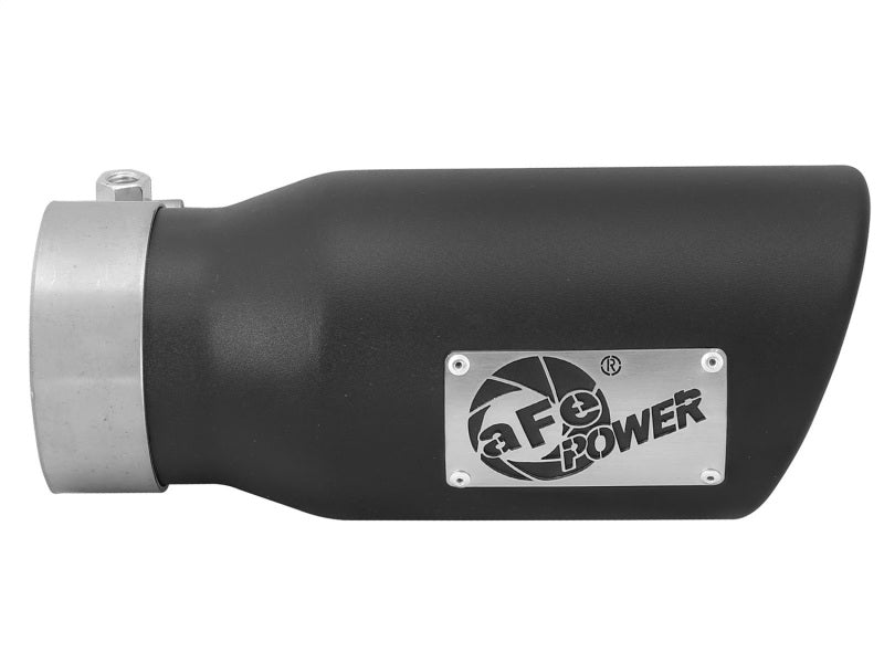 aFe MACHForce XP 3in Inlet x 4in Outlet x 9in Length Clamp-On Black Tip - Blais Performance Parts