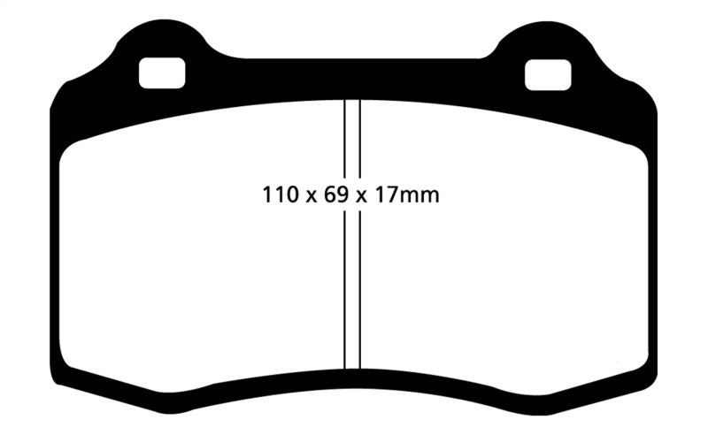 EBC 92-00 Dodge Viper 8.0 Yellowstuff Front Brake Pads - Blais Performance Parts