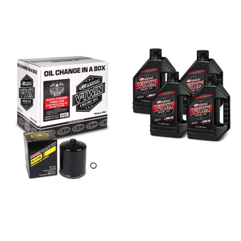 Maxima V-Twin Quick Change Kit Synthetic w/ Black Filter Twin Cam - Blais Performance Parts