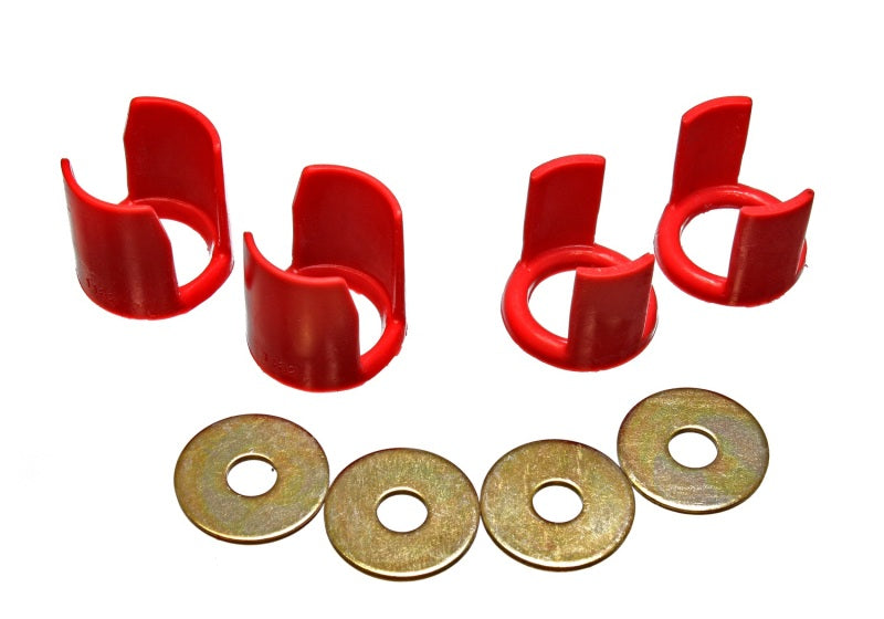 Energy Suspension 89-94 Nissan 240SX (S13) Red Rear Subframe Insert Set - a supplement to the subfra - Blais Performance Parts