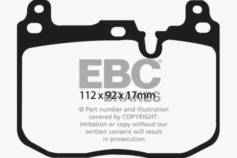 EBC 14+ BMW M3 3.0 Twin Turbo (F80) Redstuff Front Brake Pads - Blais Performance Parts