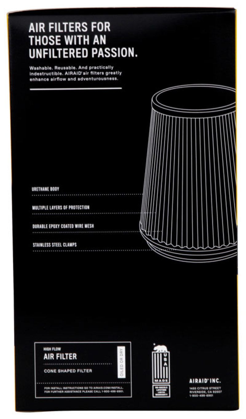 Airaid Universal Air Filter - Cone 3 1/2 x 6 x 4 5/8 x 9 - Blais Performance Parts