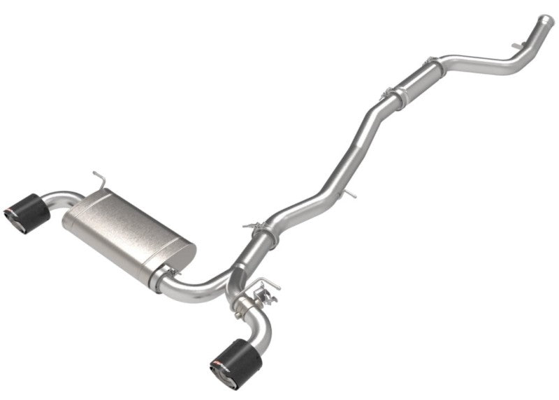 aFe POWER Takeda 2021 Toyota Supra 2.0L (t) 2.5in-3in 304 SS CB Exhaust w/ Carbon Tips - Blais Performance Parts