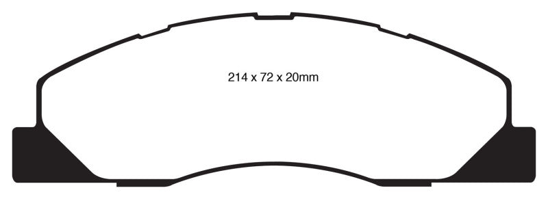 EBC 09-11 Dodge Ram 2500 Pick-up 5.7 2WD/4WD Yellowstuff Front Brake Pads - Blais Performance Parts