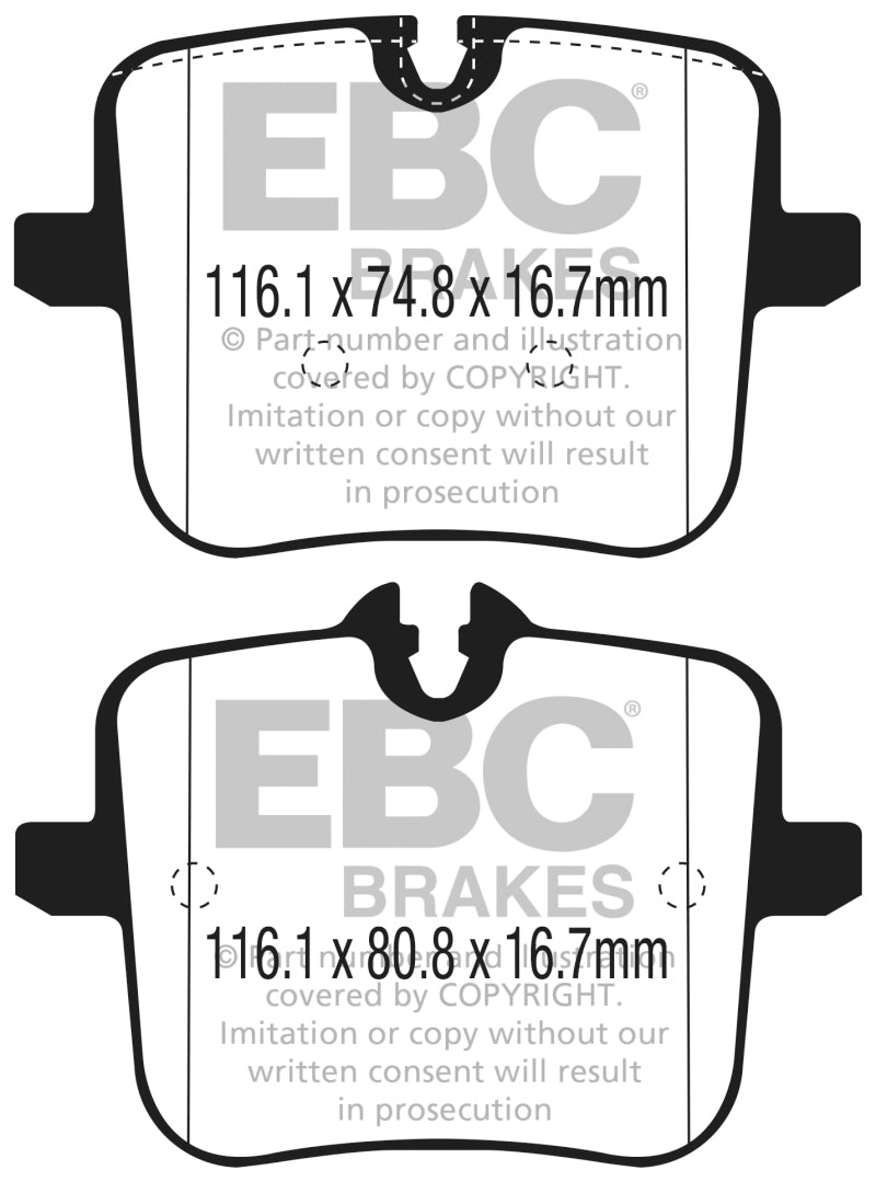 EBC 2018+ BMW M5 4.4TT (F90) Redstuff Rear Brake Pads - Blais Performance Parts