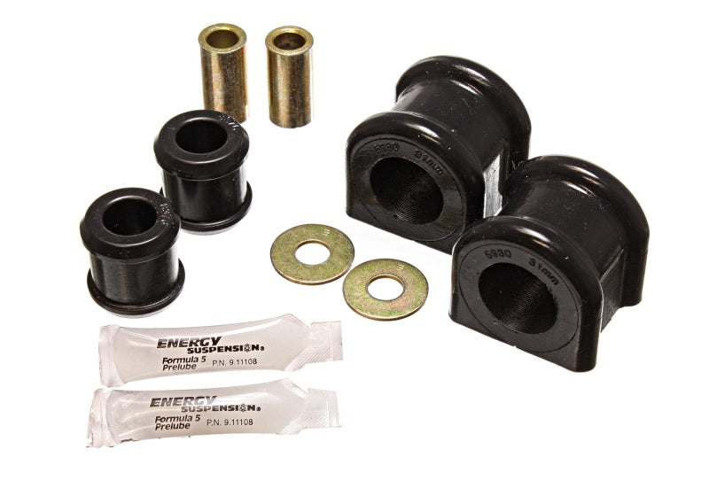 Energy Suspension 07-11 Jeep Wrangler JK Black Front 31mm Sway Bar and Endlink Bushing Set - Blais Performance Parts