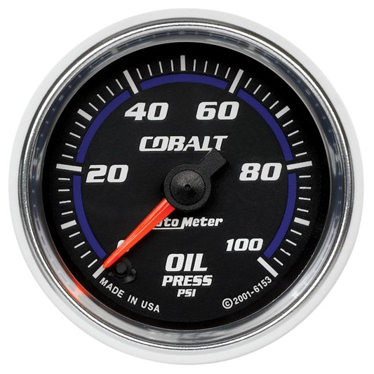 Autometer Cobalt 52mm 100 PSI Electric Oil Pressure Gauge - Blais Performance Parts