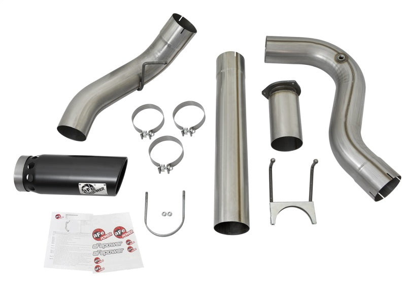 aFe Large Bore-HD 5in DPF Back 409 SS Exhaust System w/Black Tip 2017 Ford Diesel Trucks V8 6.7L(td) - Blais Performance Parts