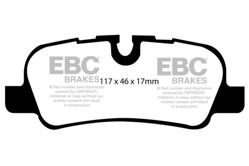 EBC 05-10 Land Rover LR3 4.4 Yellowstuff Rear Brake Pads - Blais Performance Parts