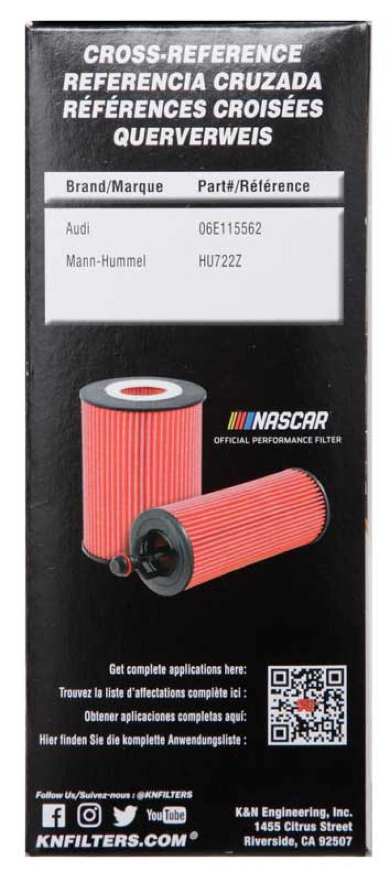 K&N Oil Filter OIL FILTER AUTOMOTIVE - Blais Performance Parts