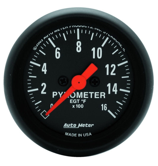 Autometer Z-Series 52mm 0-1600 Def F Full Sweep Electronic Pyrometer Gauge - Blais Performance Parts