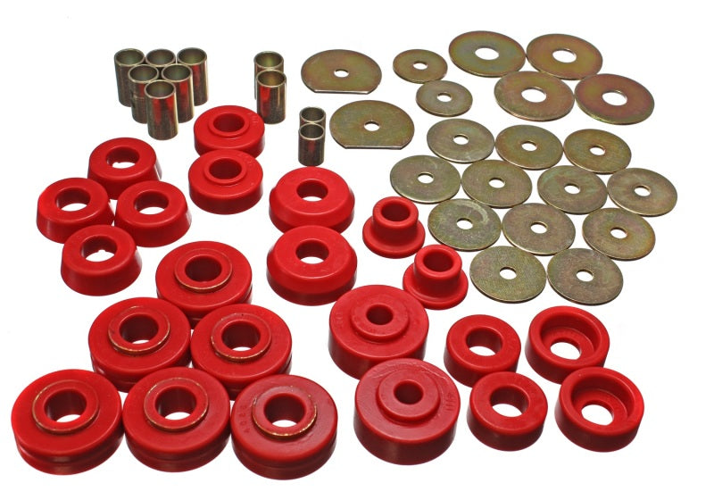 Energy Suspension 65-70 Impala/Caprice Red Body Mount Set - Blais Performance Parts