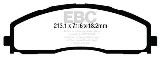 EBC 13+ Ford F250 (inc Super Duty) 6.2 (2WD) Extra Duty Front Brake Pads - Blais Performance Parts