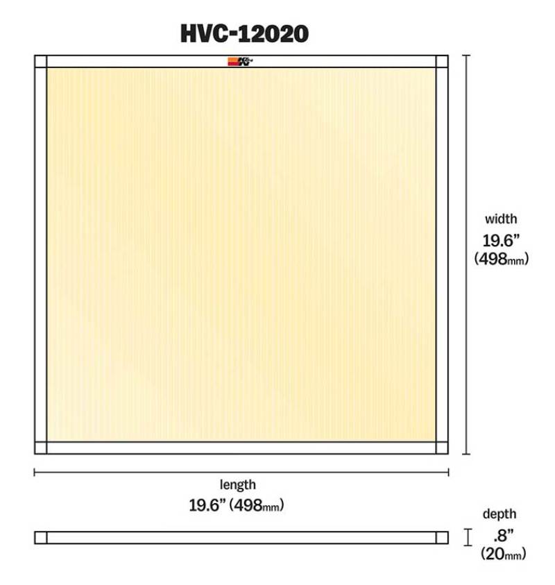 K&N HVAC Filter - 20 x 20 x 1 - Blais Performance Parts