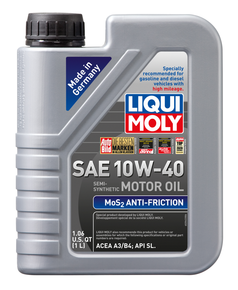 LIQUI MOLY 1L MoS2 Anti-Friction Motor Oil 10W40 - Blais Performance Parts