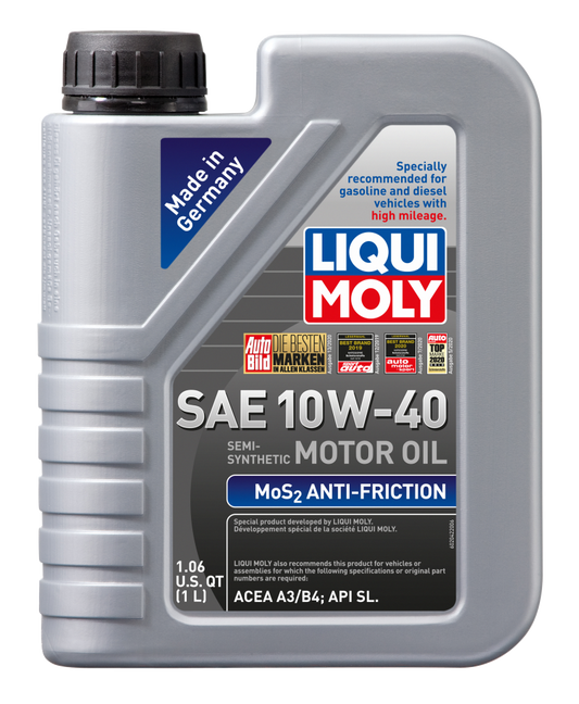 LIQUI MOLY 1L MoS2 Anti-Friction Motor Oil 10W40 - Blais Performance Parts