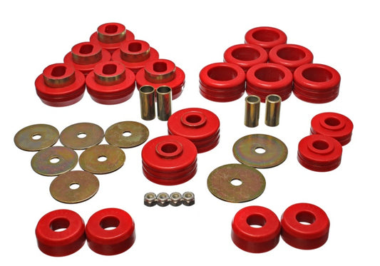 Energy Suspension 92-97 GM Denali XL/Blazer/Yukon XL 4WD Red Body Mount Set - Blais Performance Parts