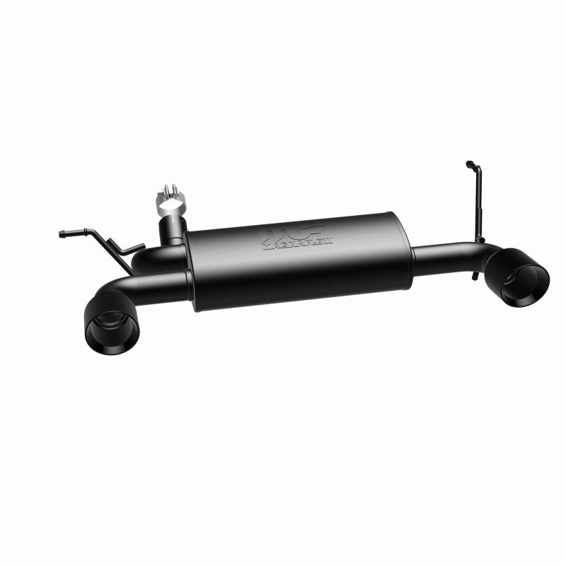 MagnaFlow 07-17 Jeep Wrangler JK 3.8/3.6L Dual Split Rear Exit Black Axle-Back Exhaust - Blais Performance Parts