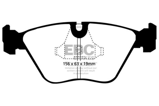 EBC 92-95 BMW M3 3.0 (E36) Yellowstuff Front Brake Pads - Blais Performance Parts