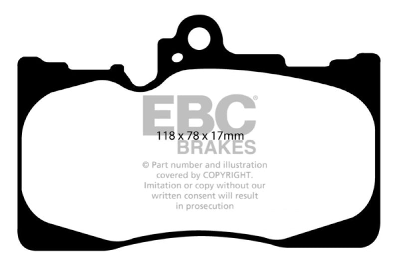 EBC 07-08 Lexus GS350 3.5 RWD Yellowstuff Front Brake Pads - Blais Performance Parts