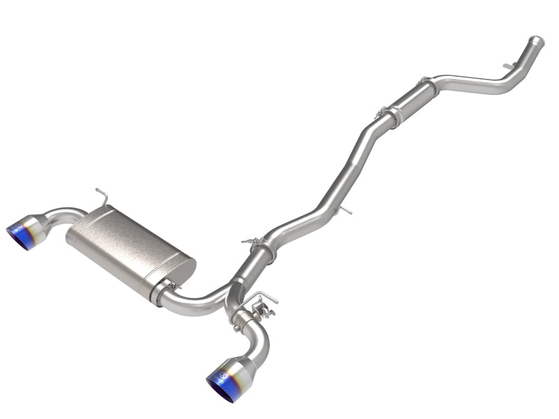 aFe POWER Takeda 2021 Toyota Supra 2.0L (t) 2.5in-3in 304 SS CB Exhaust w/ Blue Tips - Blais Performance Parts