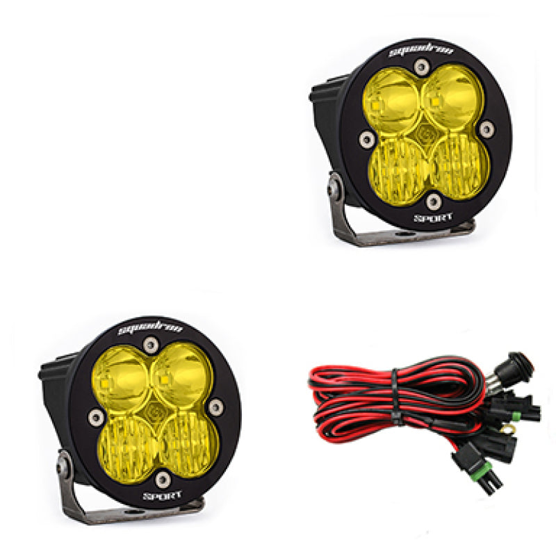 Baja Designs Squadron R Sport Driving/Combo Pair LED Light Pods - Amber - Blais Performance Parts