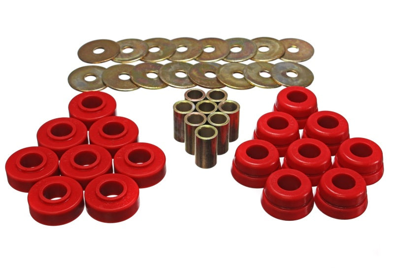 Energy Suspension Gm Body Mount Set W/Hardware - Red - Blais Performance Parts