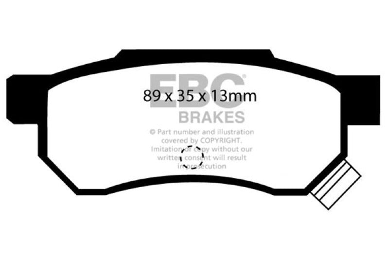 EBC 92-94 Acura Integra 1.7 Vtec Redstuff Rear Brake Pads - Blais Performance Parts