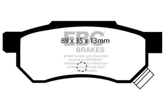 EBC 92-94 Acura Integra 1.7 Vtec Redstuff Rear Brake Pads - Blais Performance Parts