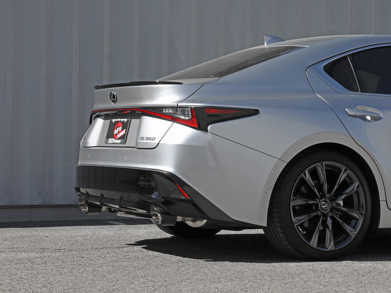 aFe Lexus IS350 14-22 V6-3.5L Takeda Axle-Back Exhaust System- Carbon Fiber Tip - Blais Performance Parts