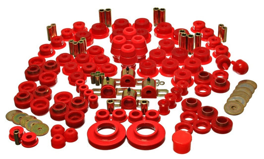 Energy Suspension 97-06 Jeep Wrangler TJ Red Hyper-Flex Master Bushing Set - Blais Performance Parts