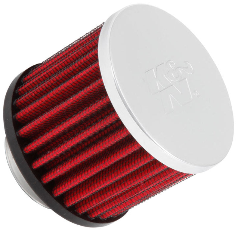 K&N 1.375 inch ID 3 inch OD 2.5 inch H Clamp On Crankcase Vent Filter - Blais Performance Parts