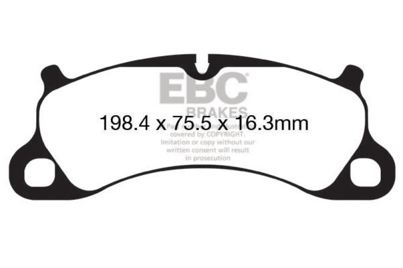 EBC 12-15 Porsche 911 (991) (Cast Iron Rotor only) 3.8 Carrera S Redstuff Front Brake Pads - Blais Performance Parts