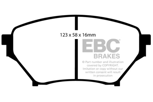 EBC 01-03 Mazda Miata MX5 1.8 (Sports Suspension) Greenstuff Front Brake Pads - Blais Performance Parts