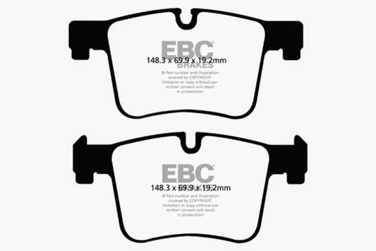 EBC 11+ BMW X3 2.0 Turbo (F25) Redstuff Front Brake Pads - Blais Performance Parts