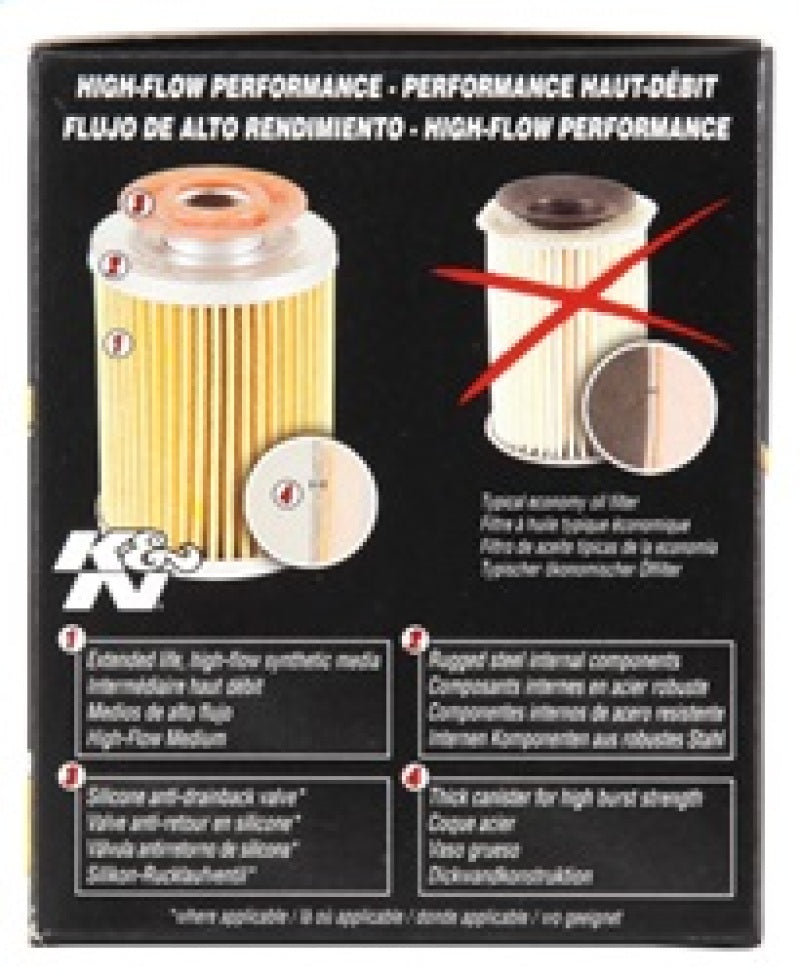 K&N Chevy / Pontiac / GMC / Buick Performance Gold Oil Filter - Blais Performance Parts