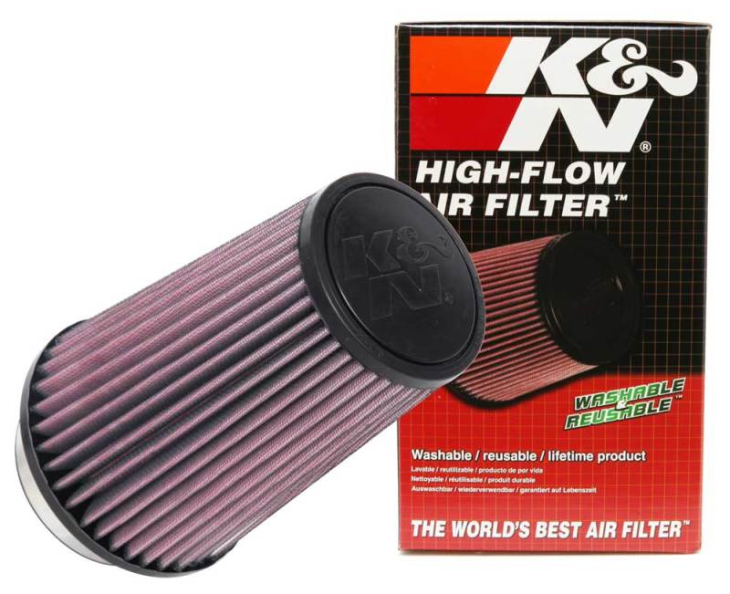 K&N Universal Tapered Filter 3.5in Flange ID x 5.5in Base OD x 4in Top OD x 8in Height - Blais Performance Parts