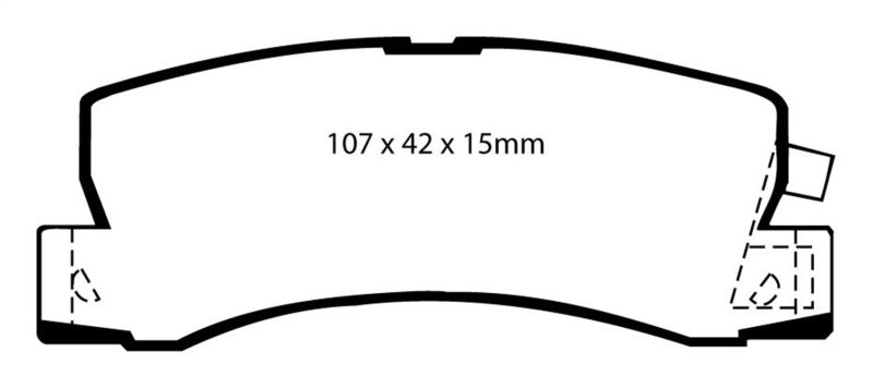 EBC 90-91 Lexus ES250 2.5 Yellowstuff Rear Brake Pads - Blais Performance Parts