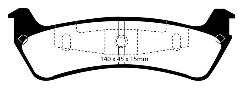 EBC 95-01 Ford Explorer 4.0 2WD Yellowstuff Rear Brake Pads - Blais Performance Parts