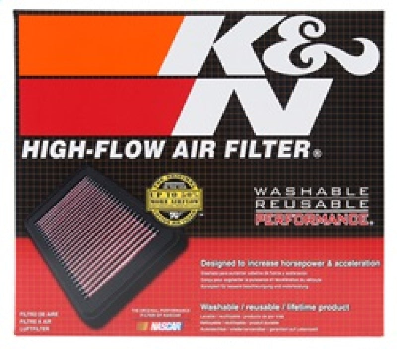 K&N Replacement Panel Air Filter 12.313in OS L x 10.313in OS W x 1.188in H for 13-14 Cadillac ATS - Blais Performance Parts