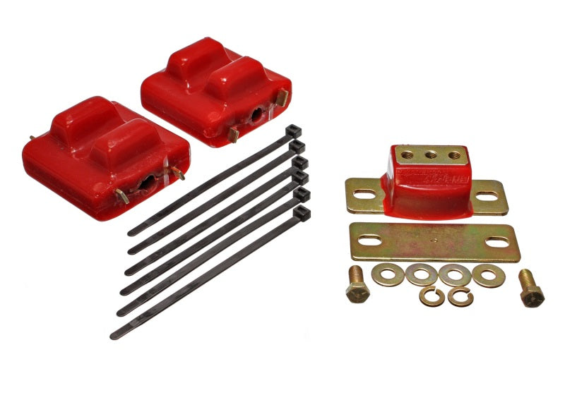 Energy Suspension 87-91 Suburban C10-C30 2WD Red Motor & Transmision Mounts-Zinc Finish - Blais Performance Parts