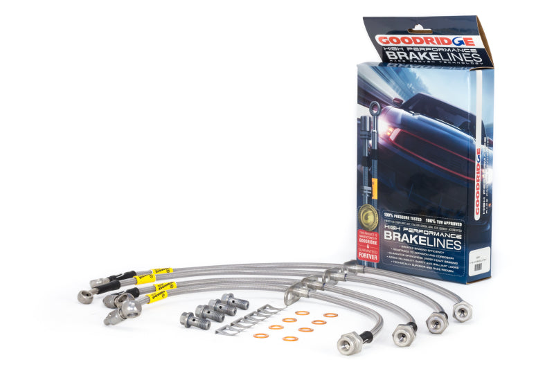 Goodridge 17-18 Honda Civic (Base/LX/EX) SS Brake Lines - Blais Performance Parts